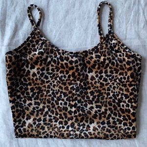Cheetah Print Cropped Tight Tank